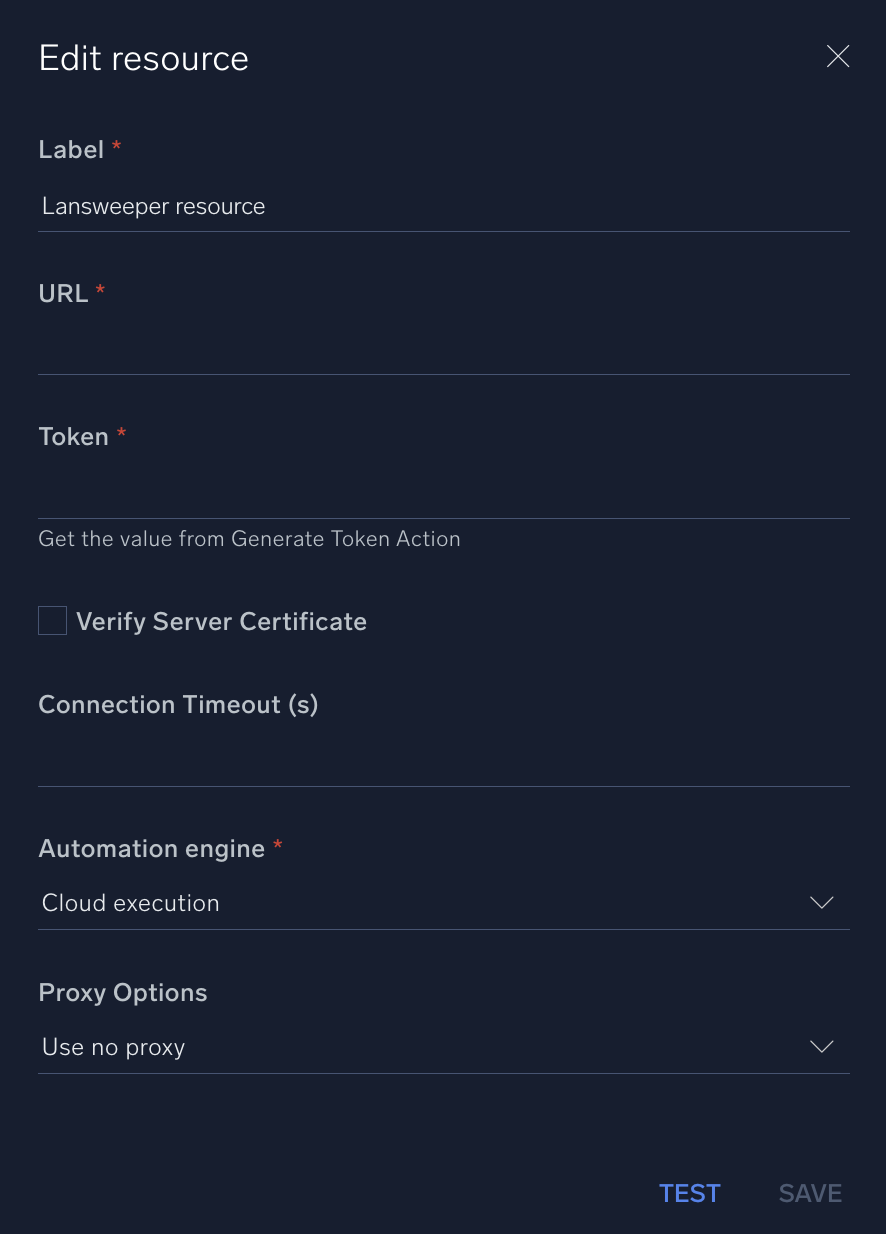 Lansweeper configuration