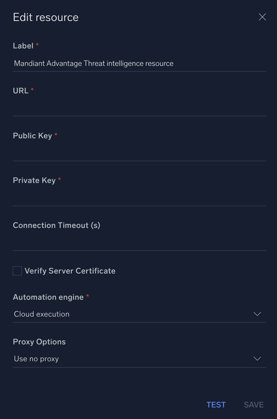 Mandiant configuration