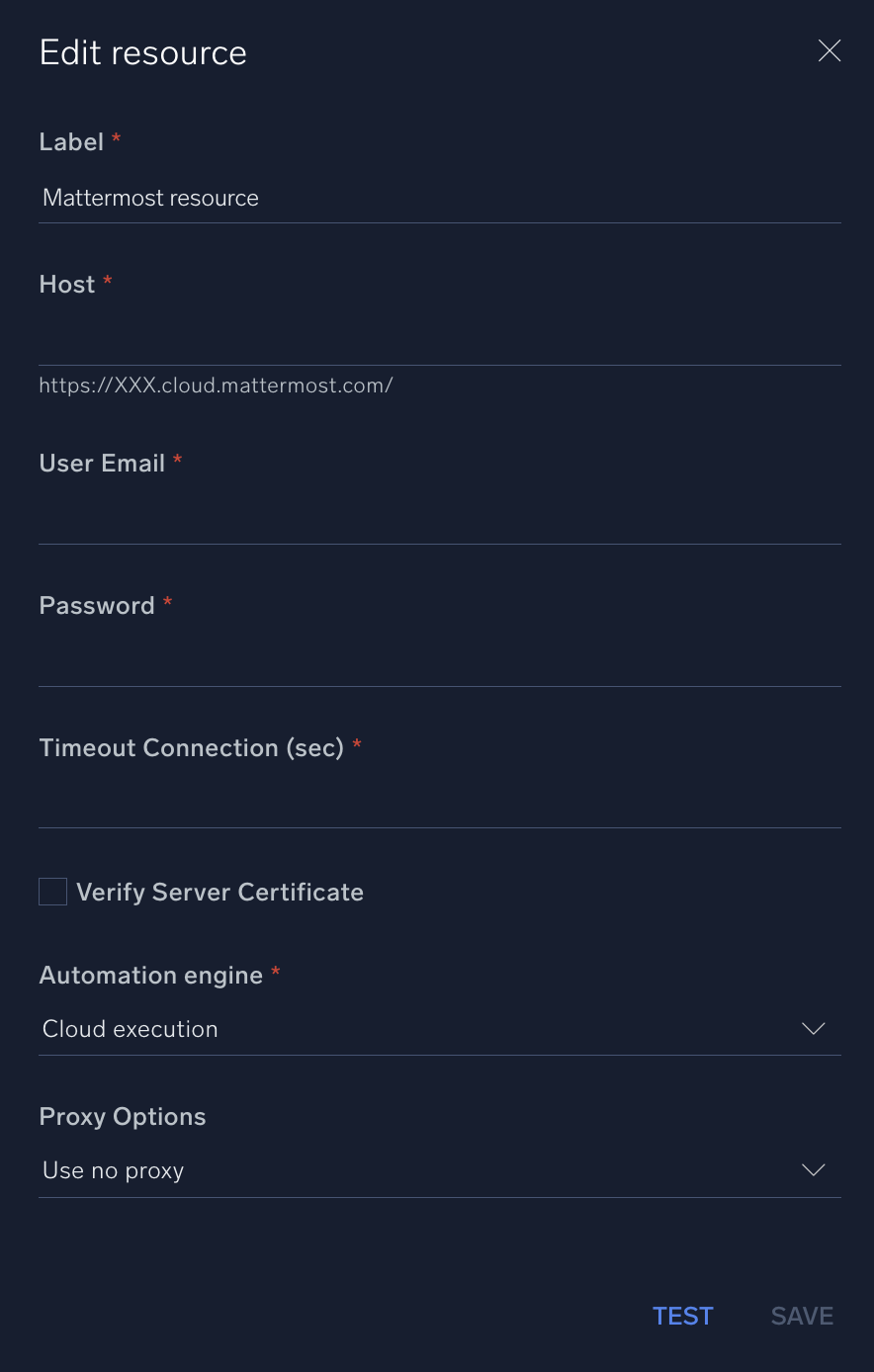 Mattermost configuration