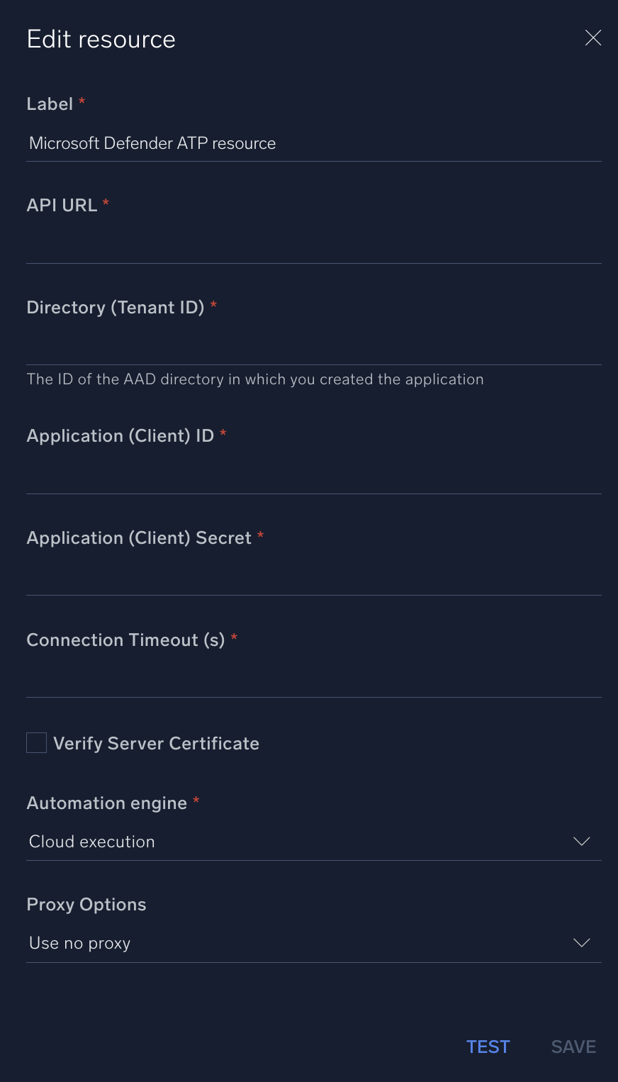 Microsoft Defender ATP configuration