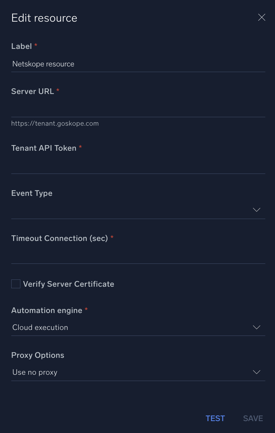 Netskope configuration