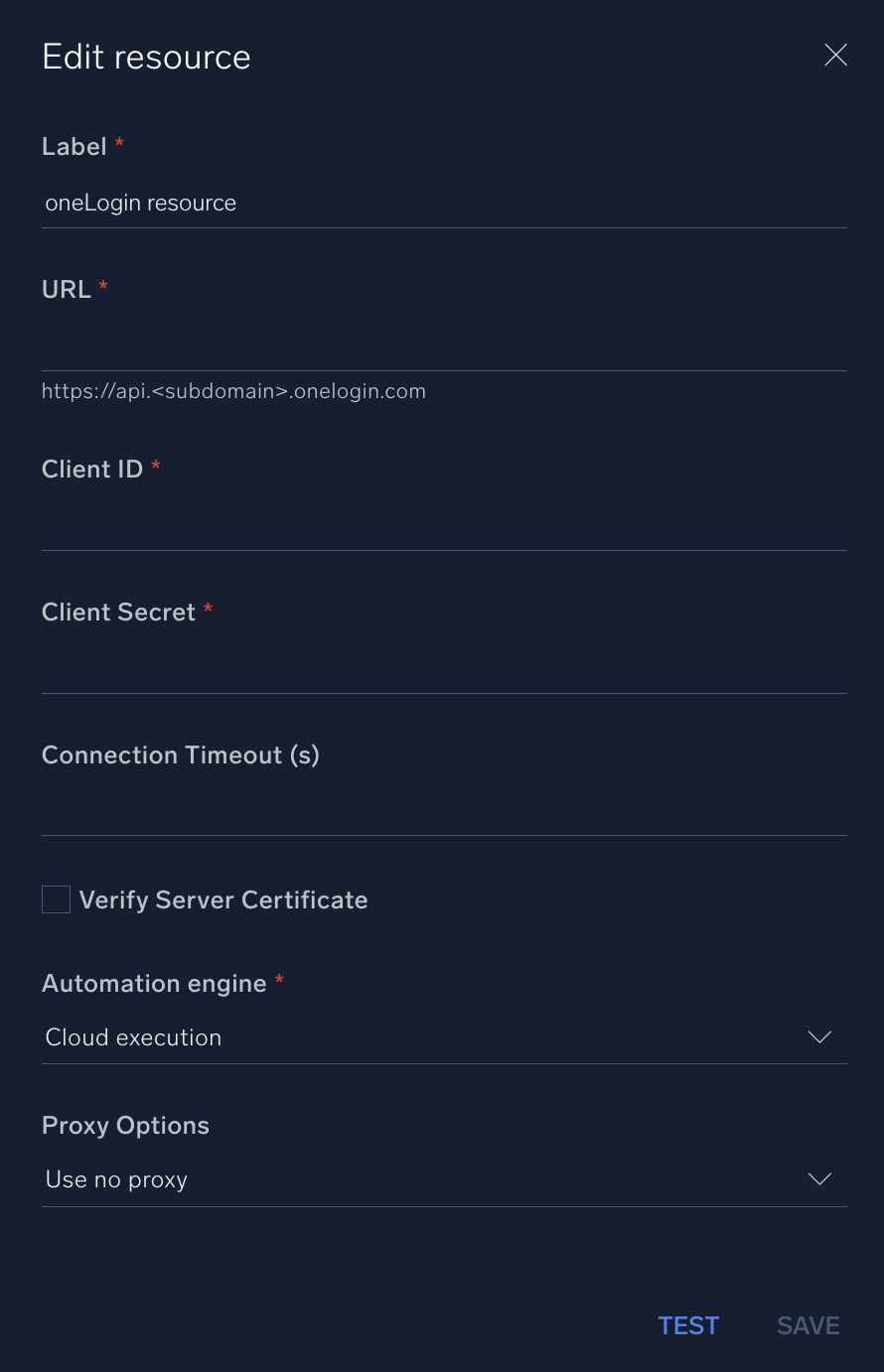 OneLogin configuration