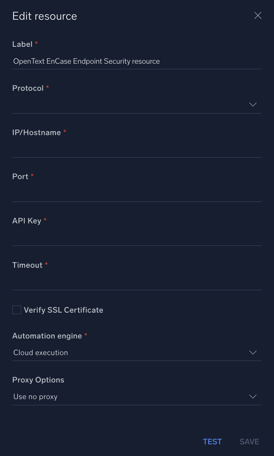 OpenText EnCase Endpoint Security configuration