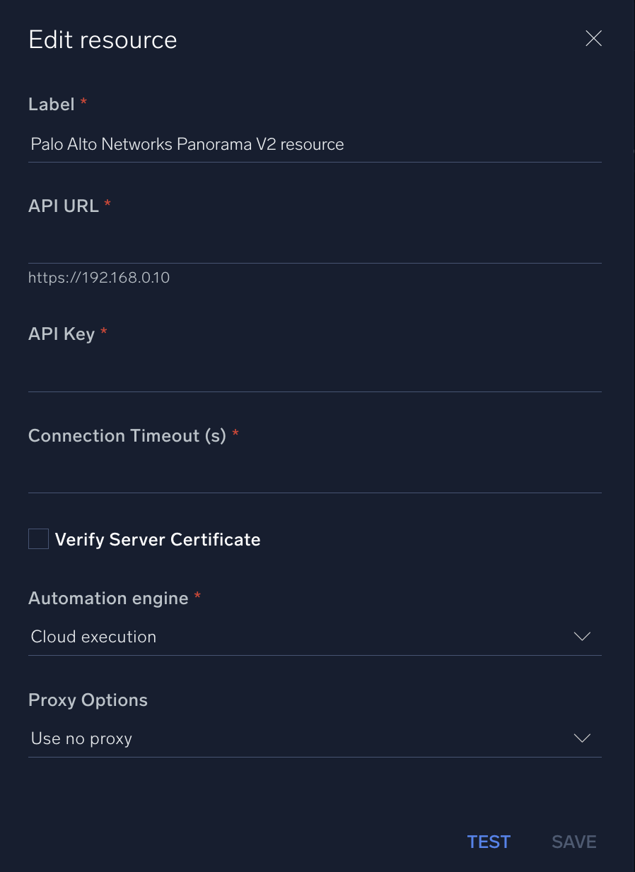 Palo Alto Networks Panorama V2 configuration