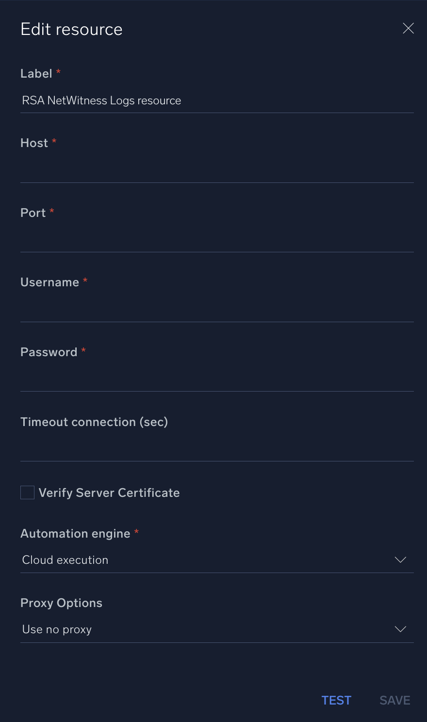 RSA NetWitness Logs configuration