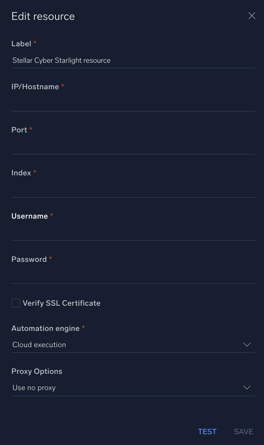 Stellar Cyber Starlight configuration