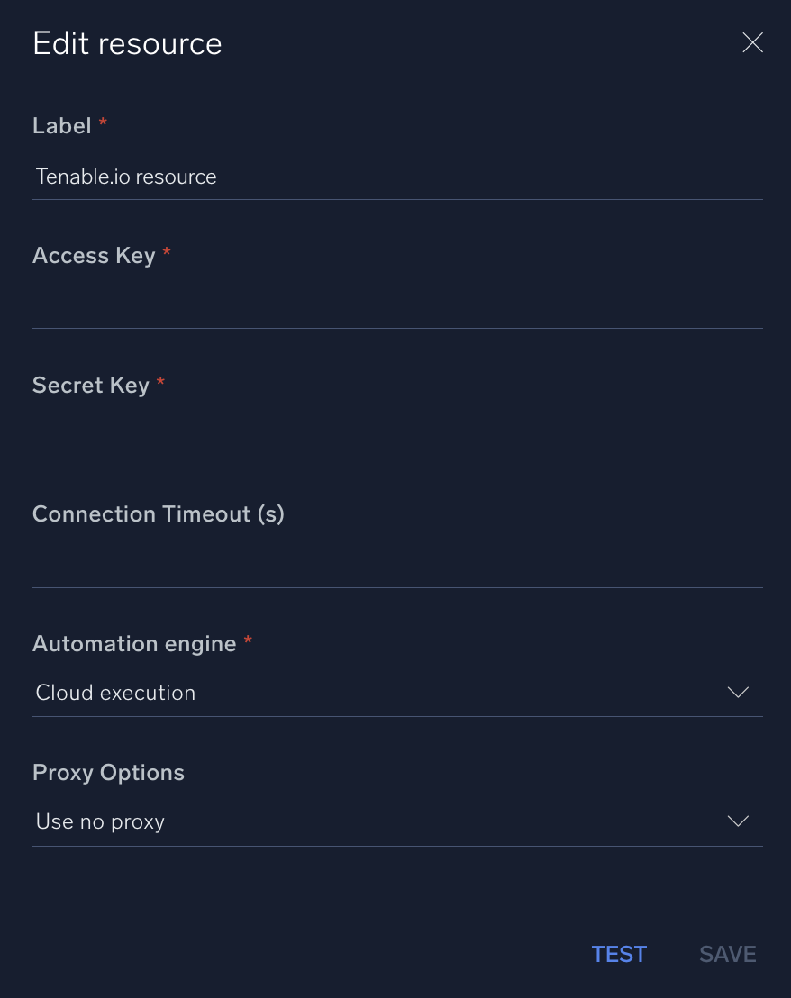 Tenable.io configuration