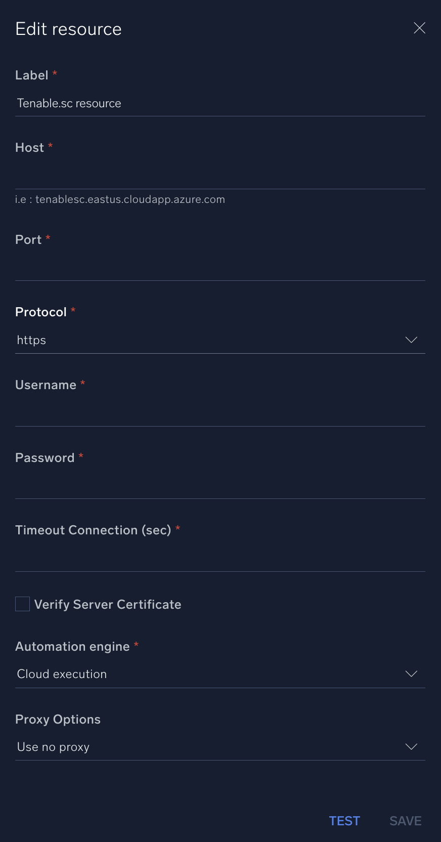 Tenable.sc configuration