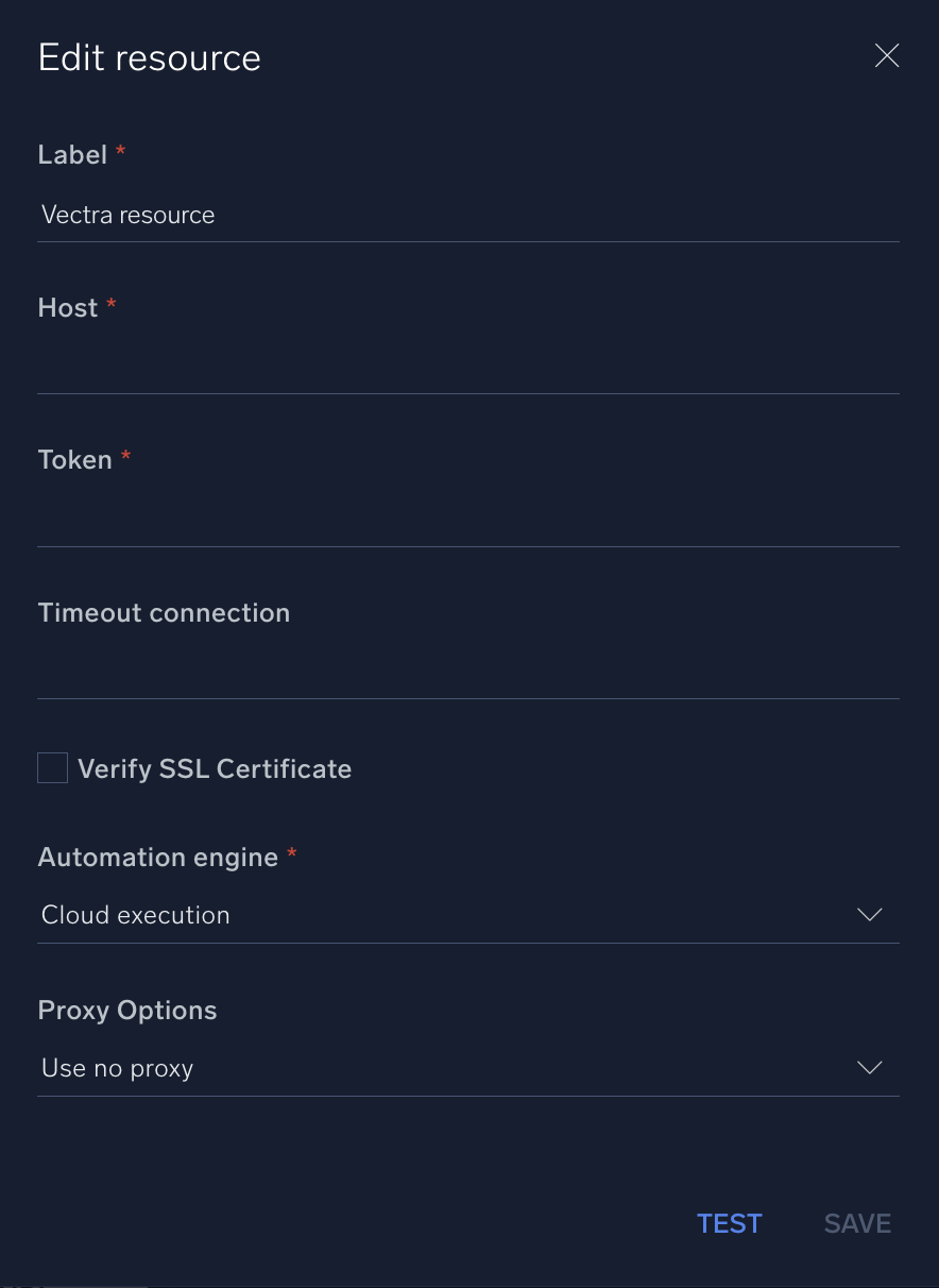 Vectra configuration