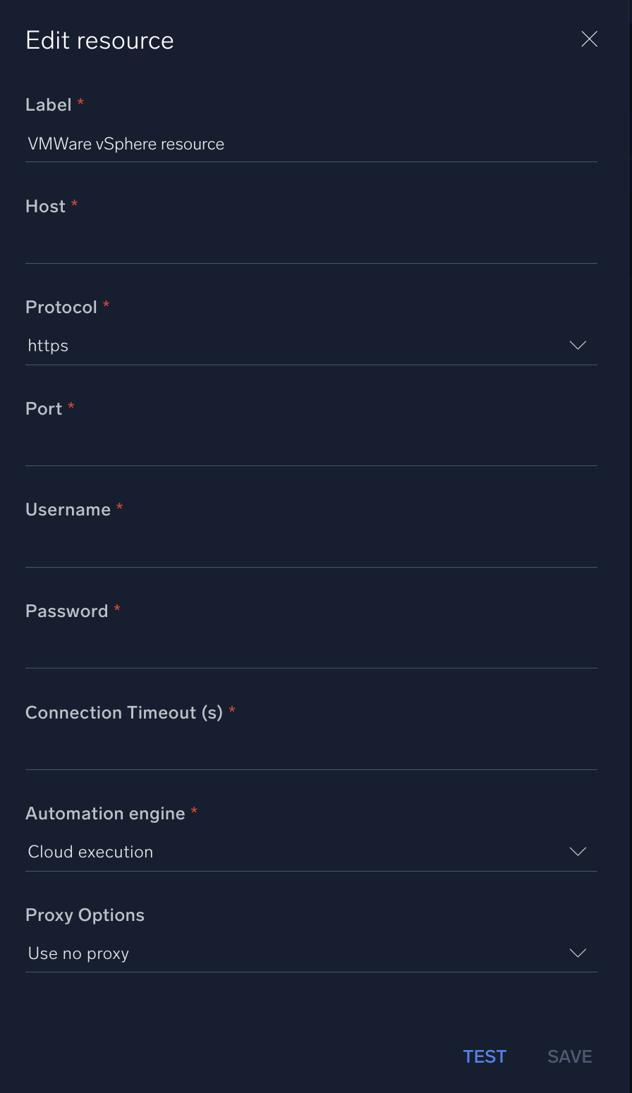 VMware vSphere configuration