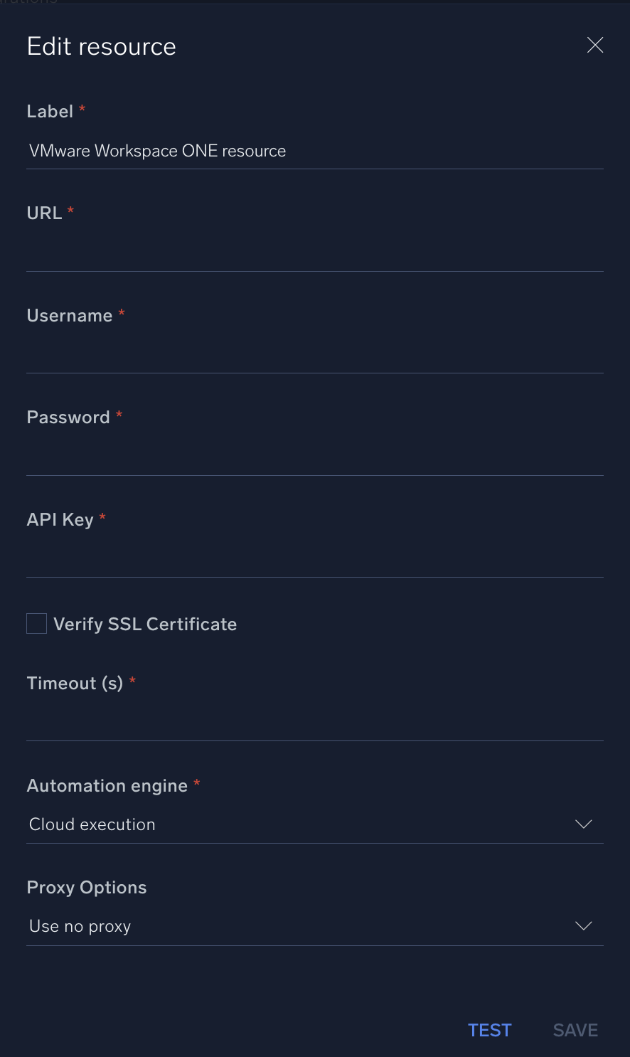 VMware Workspace ONE configuration