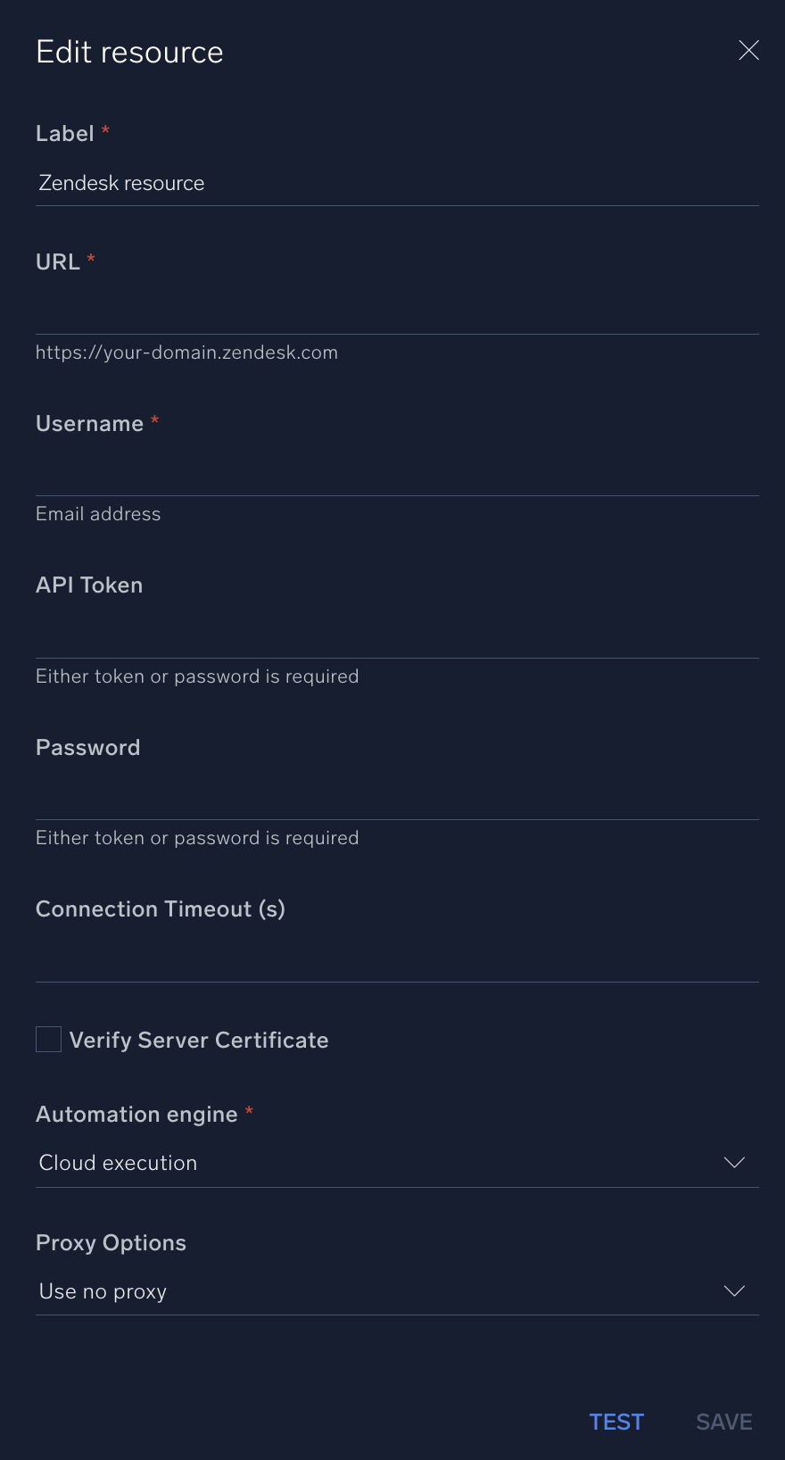 Zendesk configuration