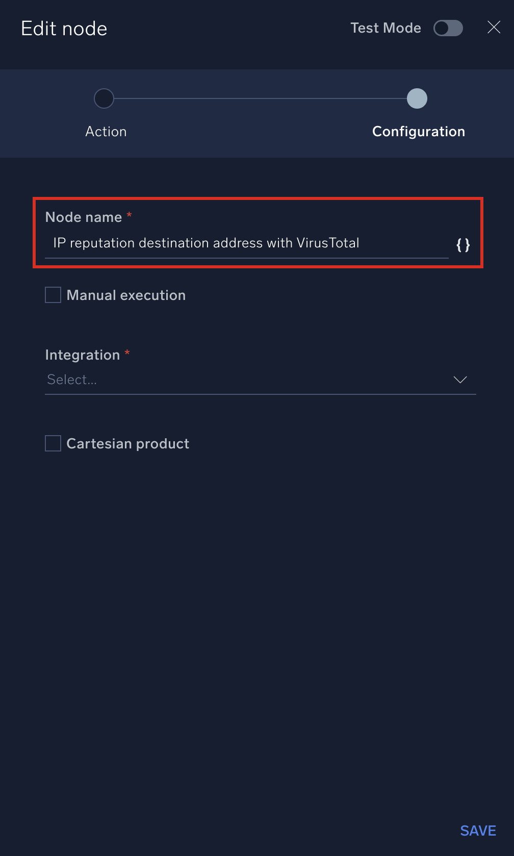 Example out-of-the-box playbook node