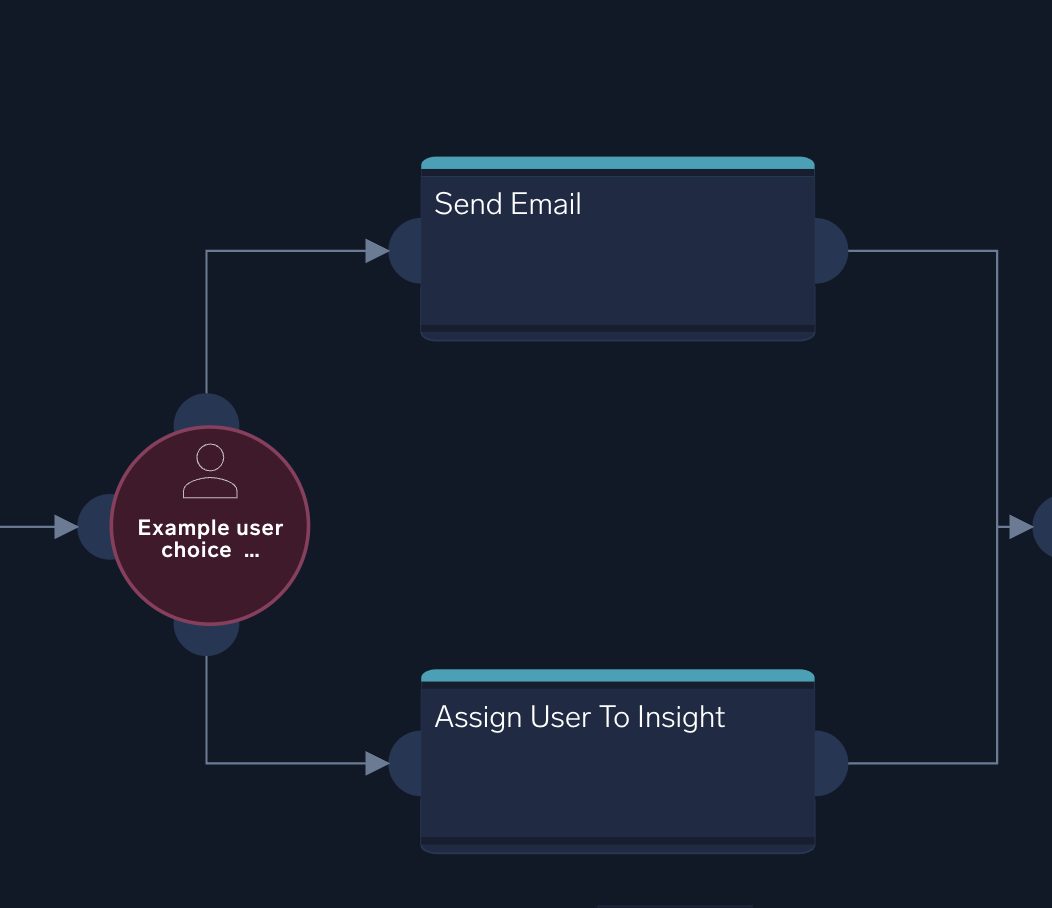 Example user choice node for actor variables