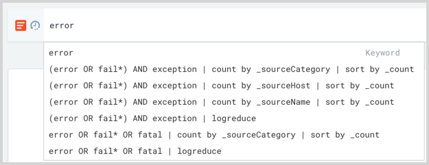 Autocomplete keyword