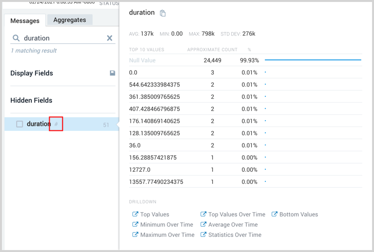 field browser number