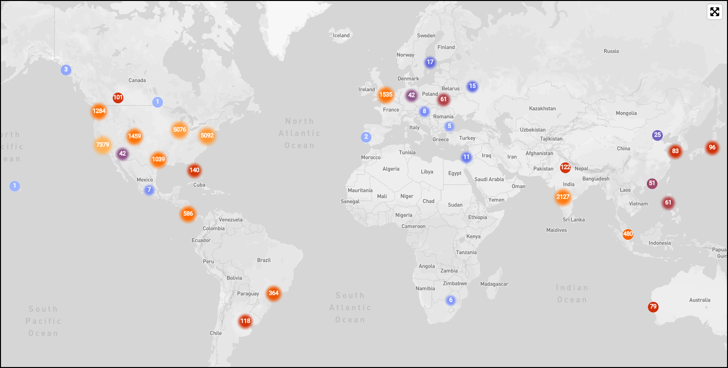 Geo lookup world map