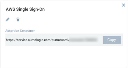 AWS Single Sign-On dialog