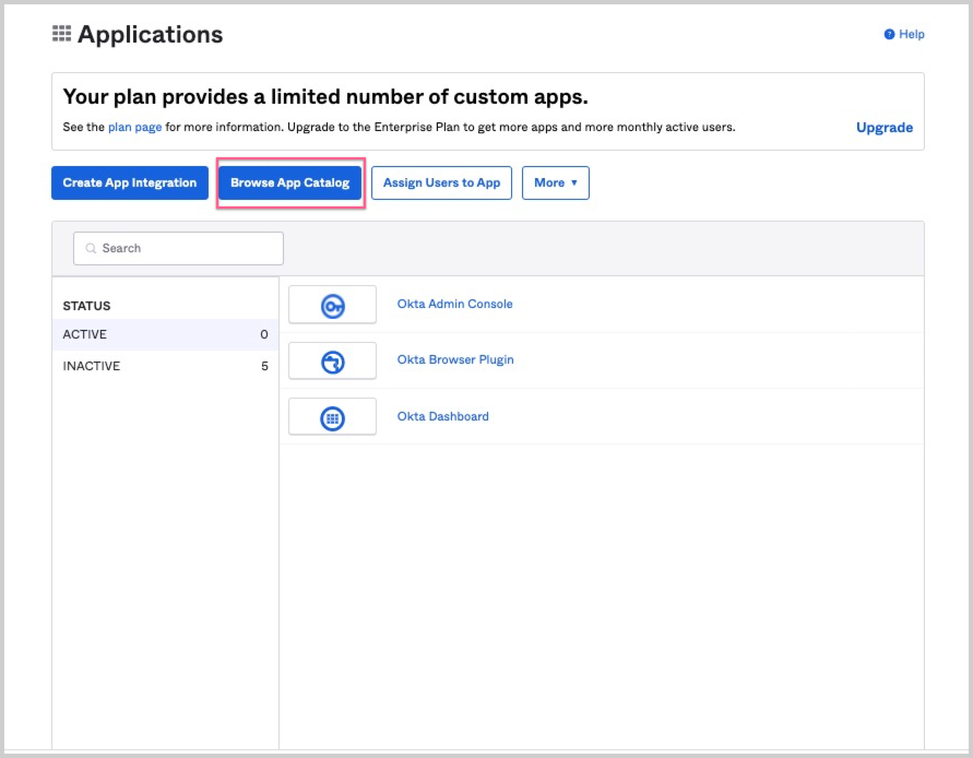 Browse App Catalog button