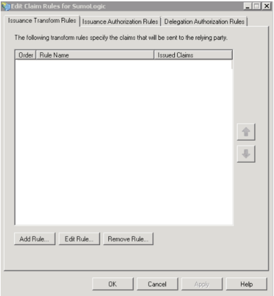 Edit Claim Rules window