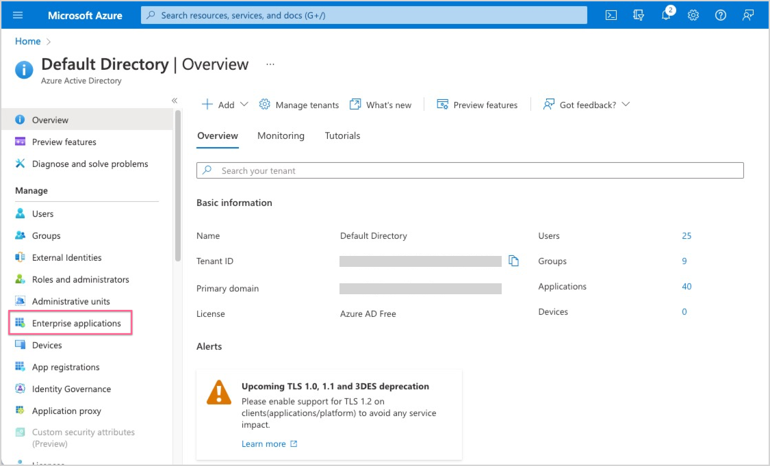 Enterprise applications selected
