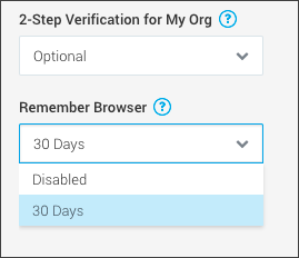 Dropdown menu showing 'Remember Browser setting'