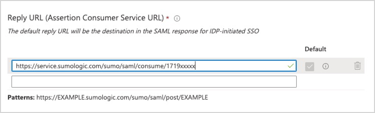 Reply URL (Assertion Consumer URL)