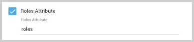 Roles Attribute checkbox