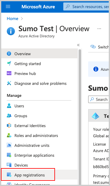 Select App Registrations