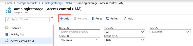 Azure Blob IAM add
