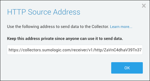 HTTP Source Address dialog