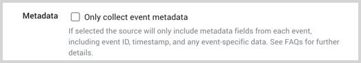 Legacy metadata option