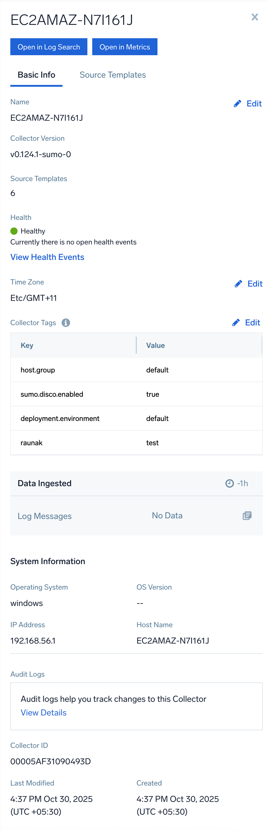 opentelemetry-collection-details-page
