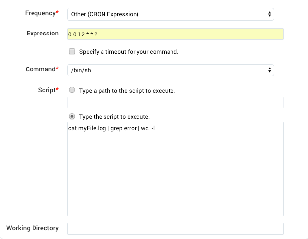 Choose Other (CRON Expression)