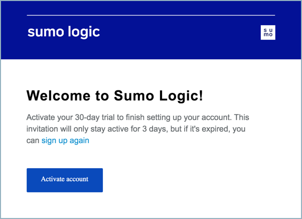 Activate Account message