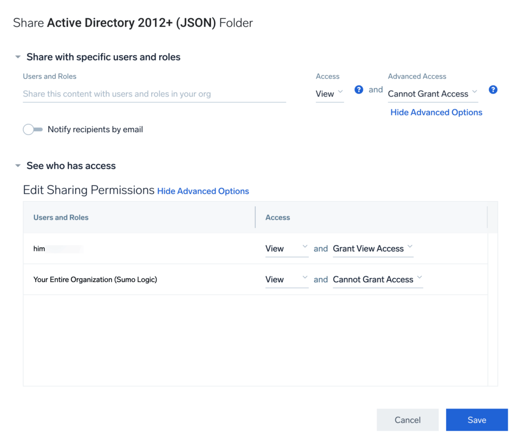 Content sharing for applications
