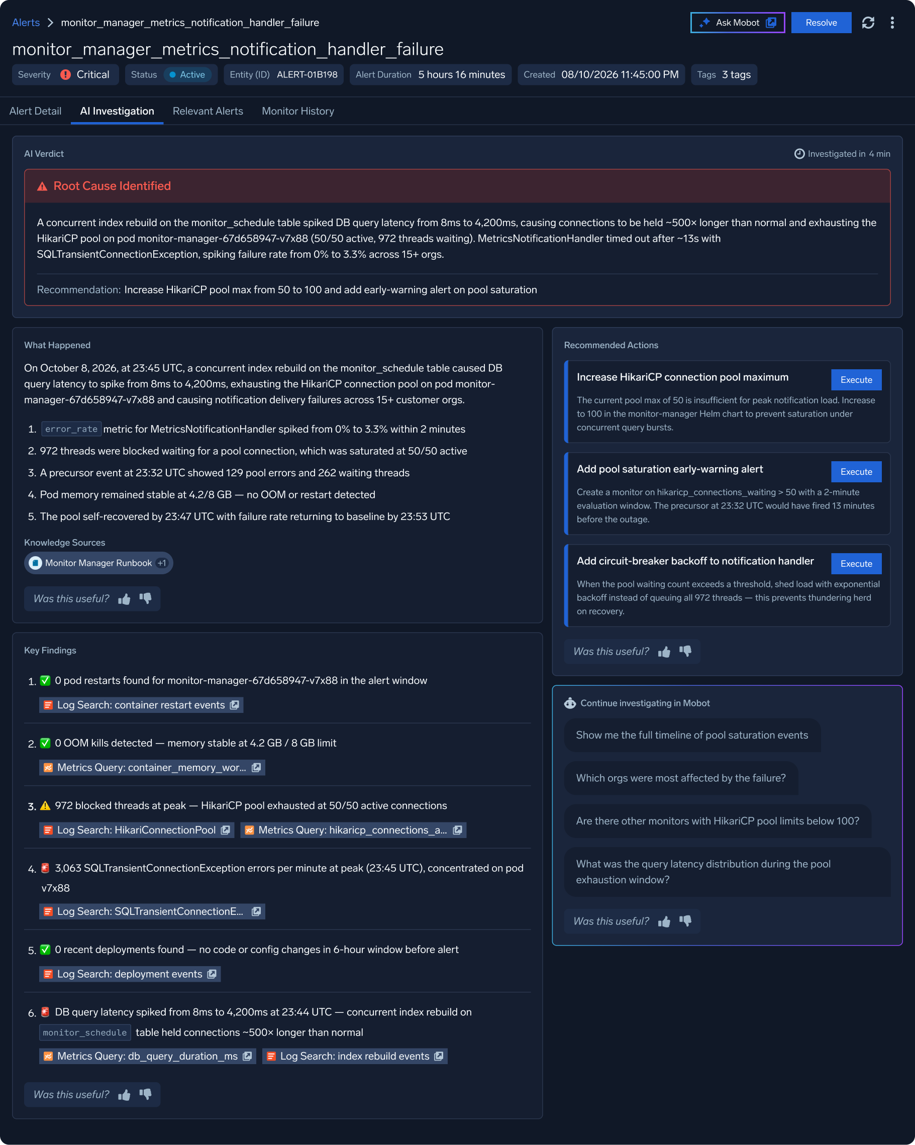 Alert Detail AI Investigation