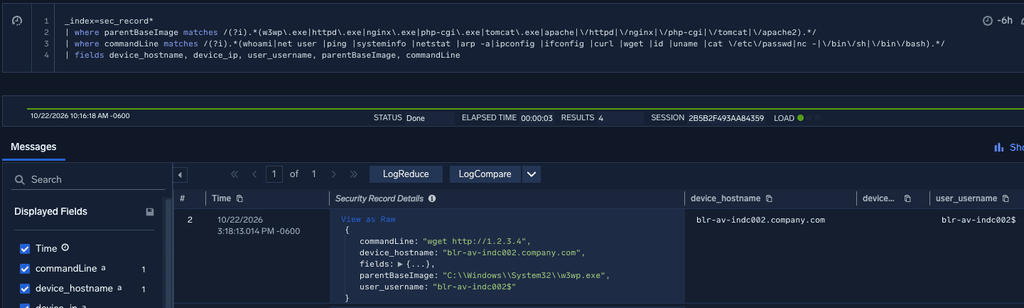 How to investigate PHP2Shell-related activity with Sumo Logic 5 PHP2Shell img3 Searching Web Shell Activity ex2
