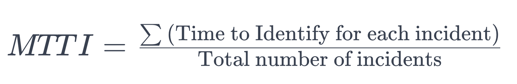 mtti calculation