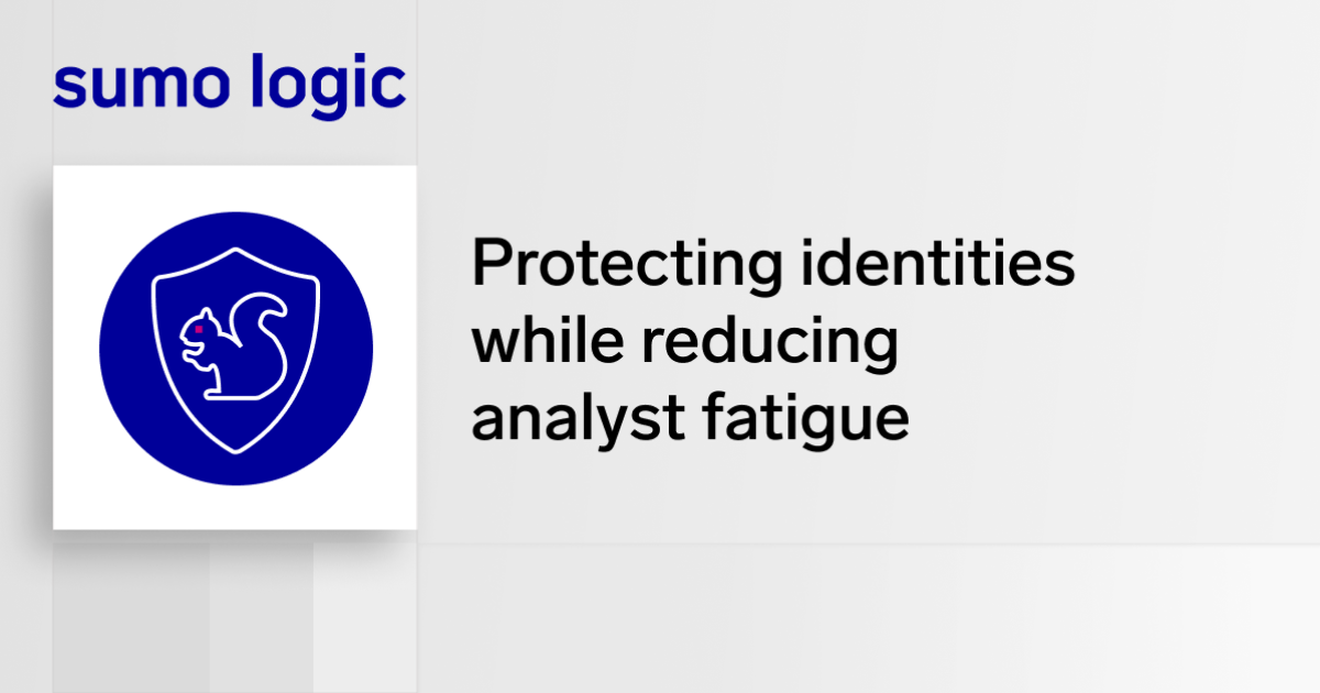 Protecting identities with the Sumo Logic platform
