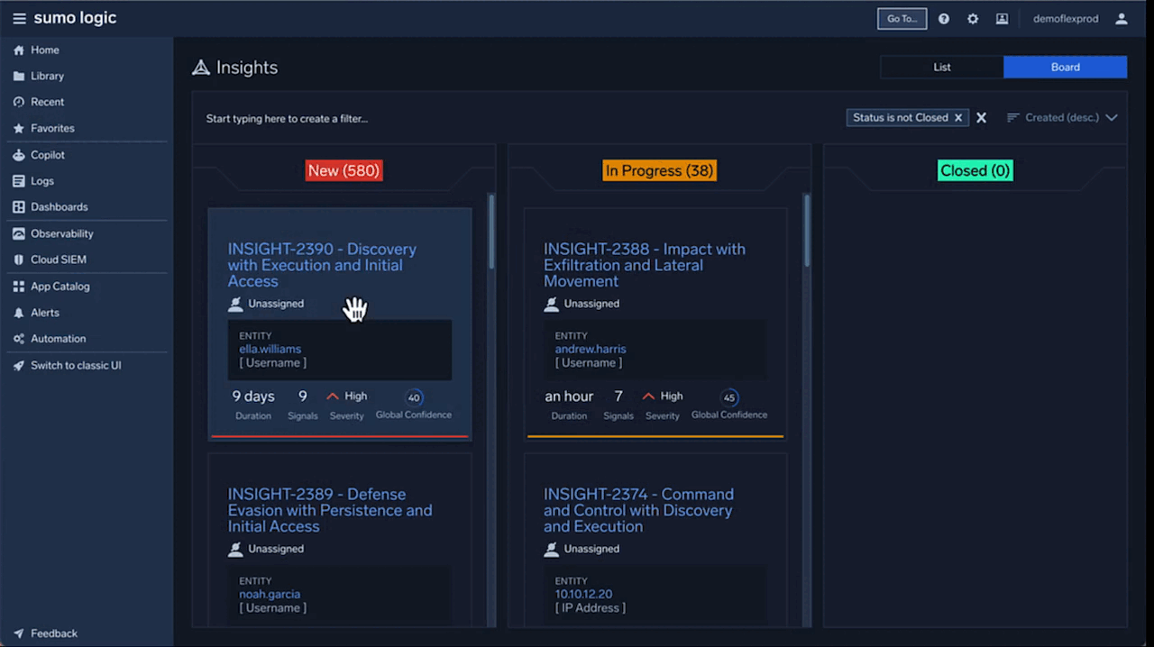cloud siem demo animate slower