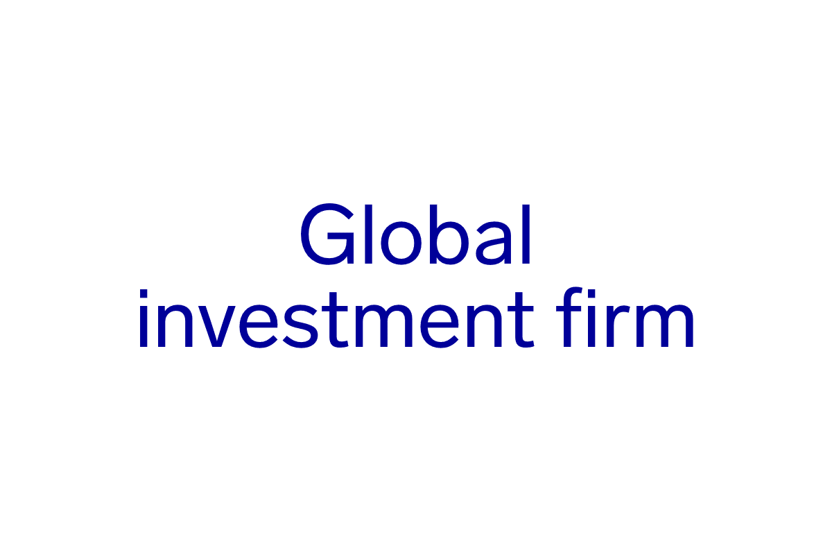 Customers 15 Global Investment Firm