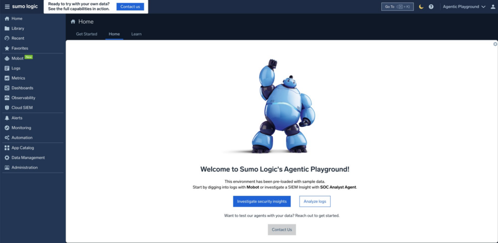 Try Sumo Logic in minutes: see SIEM and Dojo AI agents in action 8 unnamed 9