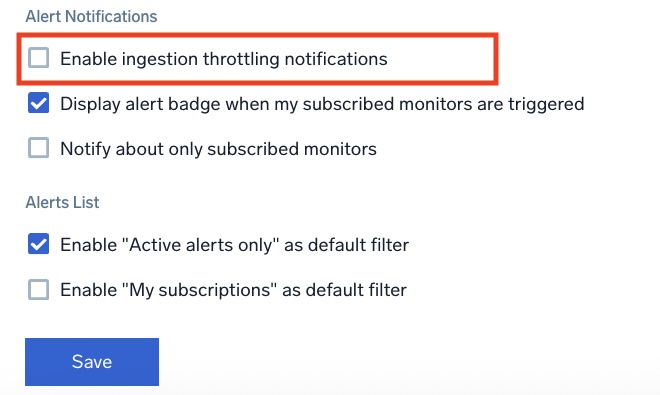 whatsnew enable ingestion throttling notifications